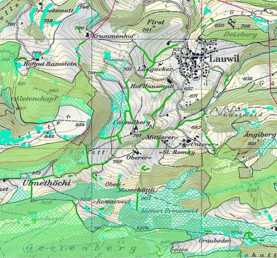 Kartenausschnitt Naturschutz