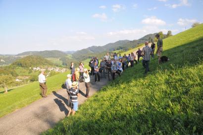Exkursionsgruppe im Goldseilerengebiet Foto: Thomas Mosimann