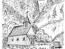 Kirche St. Remigius  Nach einer Zeichnung von Peter Suter aufgrund des festgehaltenen Grundrisses