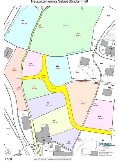 Neuparzellierung der Bündtenmatt